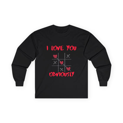 ✅ AU/NZ I LOVE YOU! Unisex Long Sleeve Tee, I Love You Obviously, Valentine's Day Gift, Cute Relationship Shirt, Everyday Wear, Romantic Apparel, Heart Theme