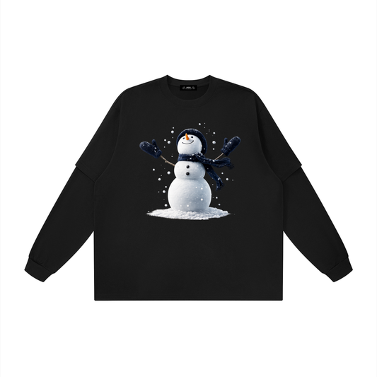 Fashion Season Snowman Graphic Oversized T-Shirt