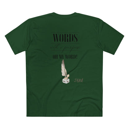 ✅ AU/NZInspirational Vocabulary Tee - 'Words with a Purpose' Graphic Shirt, Motivational Gift, Teacher's Appreciation, Casual Wear, Literary Lovers