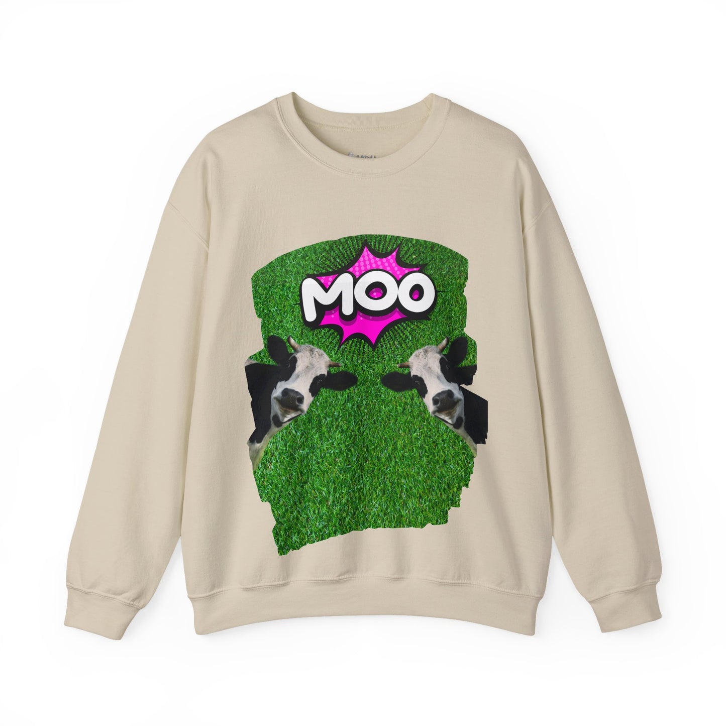 ✔️ AU/NZ Funny Cow Moo Sweatshirt - Unisex Heavy Blend Crewneck MOO