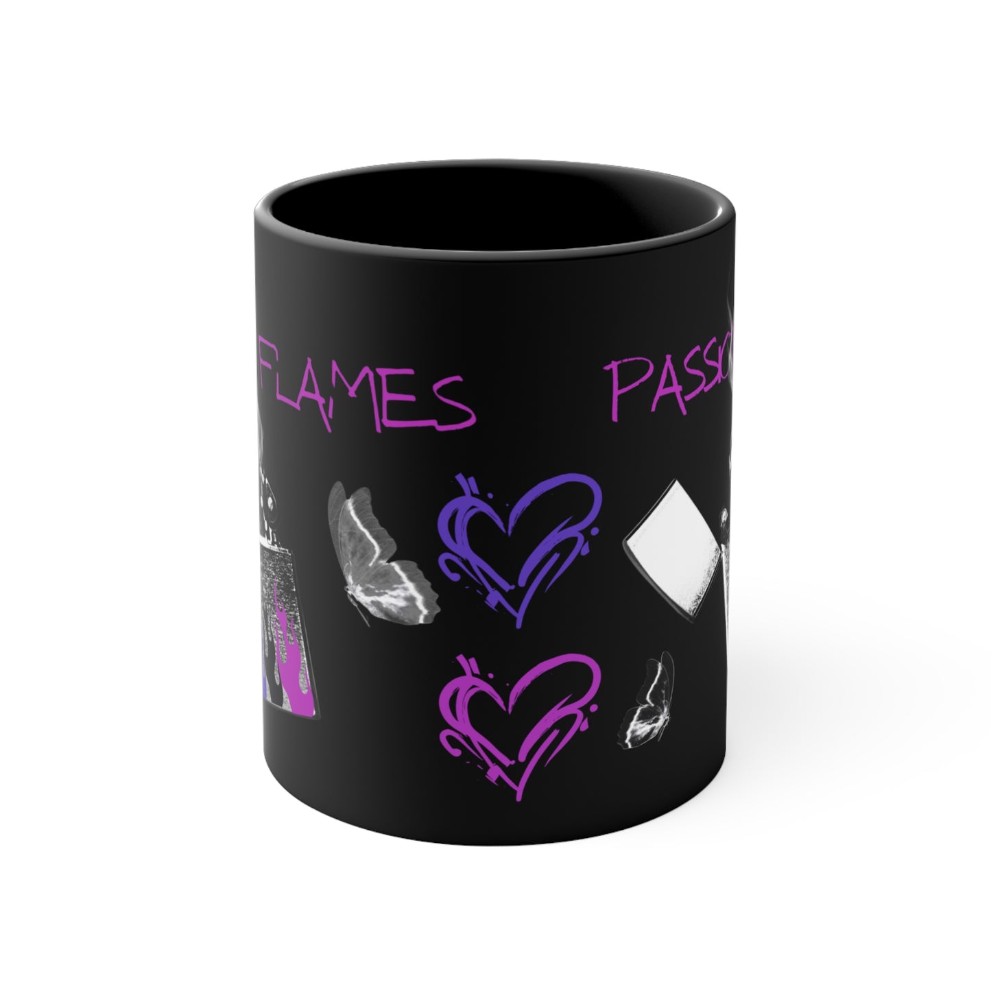✅ AU/NZ Colorful Accent Mug, Passion Flames Design, Vibrant Coffee Cup, Unique Gift for Coffee Lovers, Perfect for Birthdays or Anniversaries