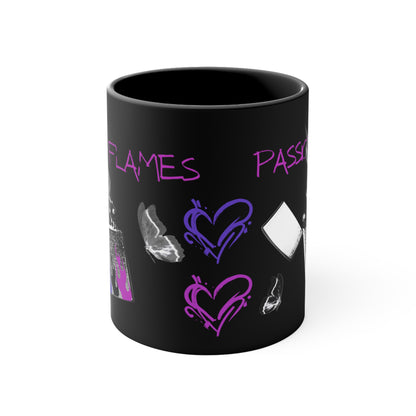 ✅ AU/NZ Colorful Accent Mug, Passion Flames Design, Vibrant Coffee Cup, Unique Gift for Coffee Lovers, Perfect for Birthdays or Anniversaries