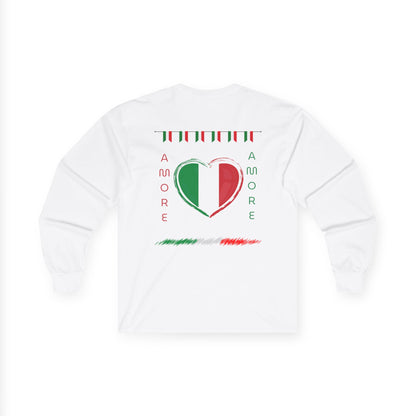 ✅ AU/NZ-Italian Love Long Sleeve Tee, Unisex Shirt for Italians, Valentine's Day Gift, Italian Heritage Celebration, Casual Everyday Wear