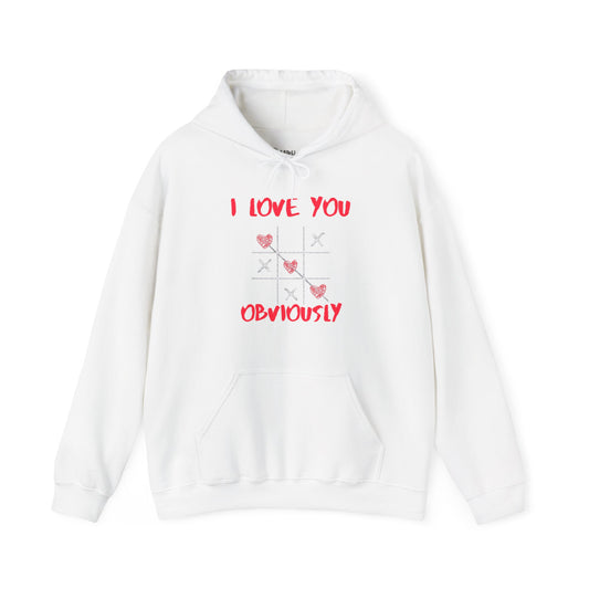 ✅ AU/NZ Casual Love Hoodie - I Love You Obviously | Hearts Win | Perfect Gift for Valentine's Day & Everyday Wear