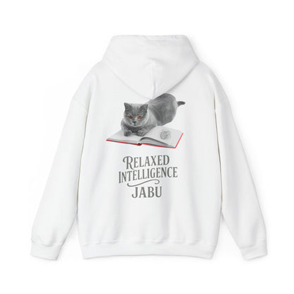 ✅ AU/NZ CATS RELAXED INTELLIGENCE ,Hoodie, Cozy Gift for Cat Lovers, Work from Home Apparel, Casual Wear, Relaxation, British Blue !!