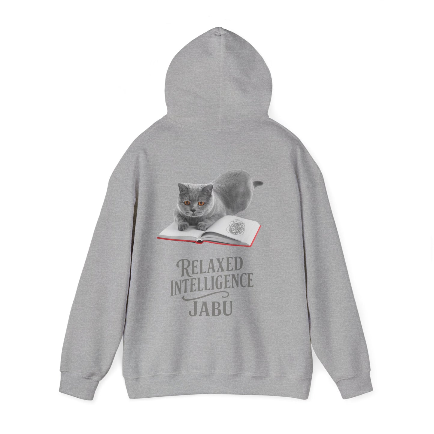 ✅ AU/NZ CATS RELAXED INTELLIGENCE ,Hoodie, Cozy Gift for Cat Lovers, Work from Home Apparel, Casual Wear, Relaxation, British Blue !!