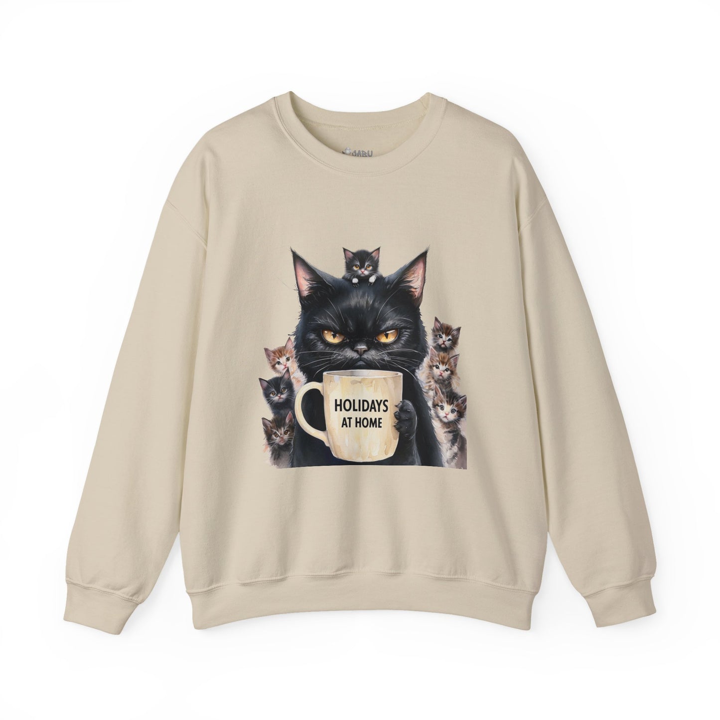 ✅ AU/NZ Cat Lover's Cozy Crewneck Sweatshirt - 'Holidays at Home' Design CATS