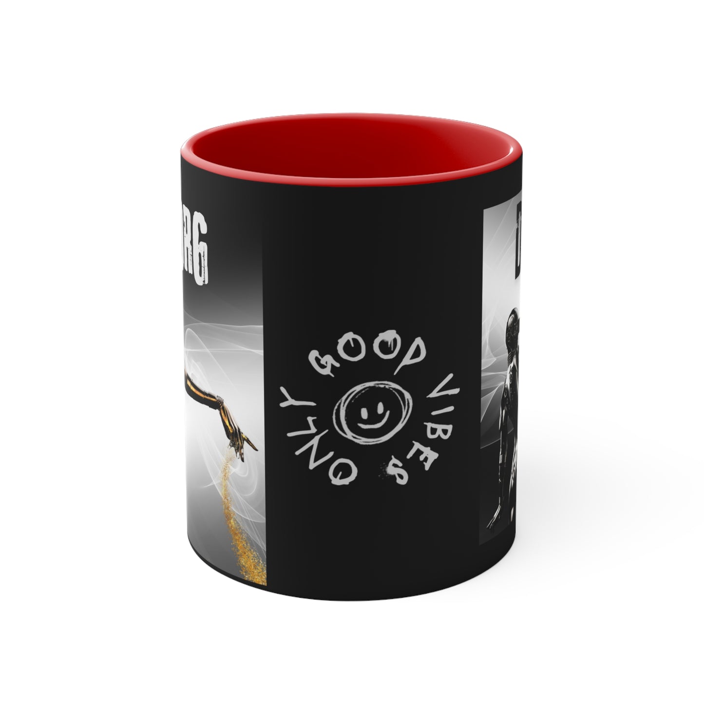 ✅  AU/NZ Colorful Accent Mugs, 11oz Cyborg GOLD