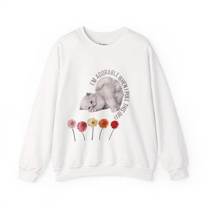 ✅ AU/NZ Adorable Cat & Flowers Crewneck Sweatshirt - Perfect Gift for Cat Lovers ADORABLE