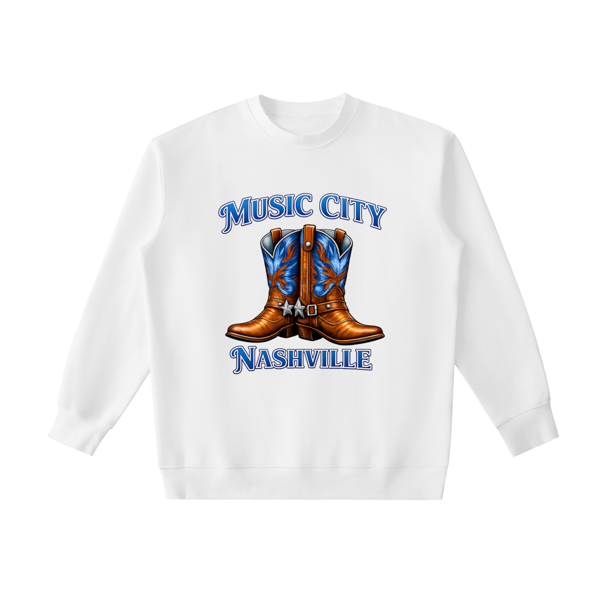 Music City Nashville Graphic Heavyweight Crewneck Sweatshirt