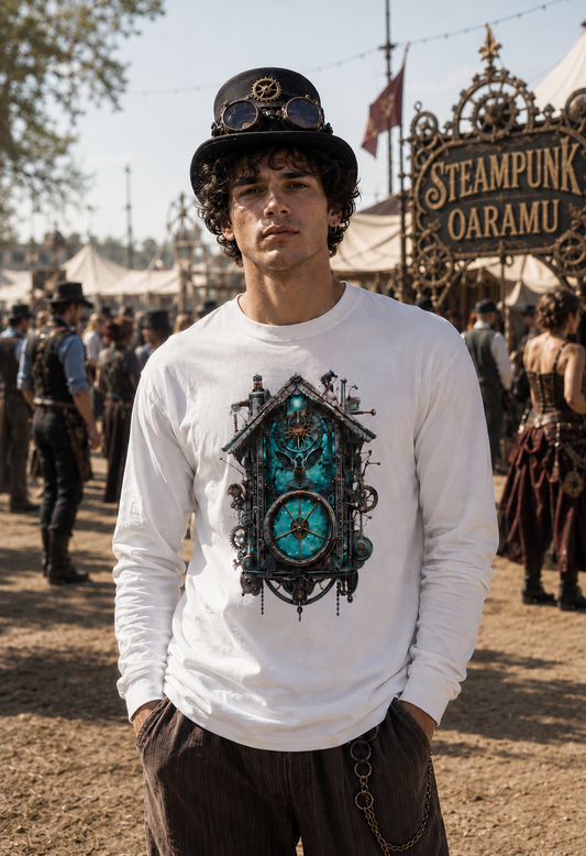 Steampunk Clock Long Sleeve Tee