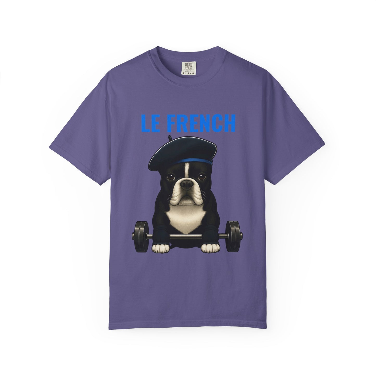 JABU GRIND – LE FRENCH: A Fun, Dog-Loving Gym Tee for NZ & AU Humans JABU© • JustAboutBeingU®