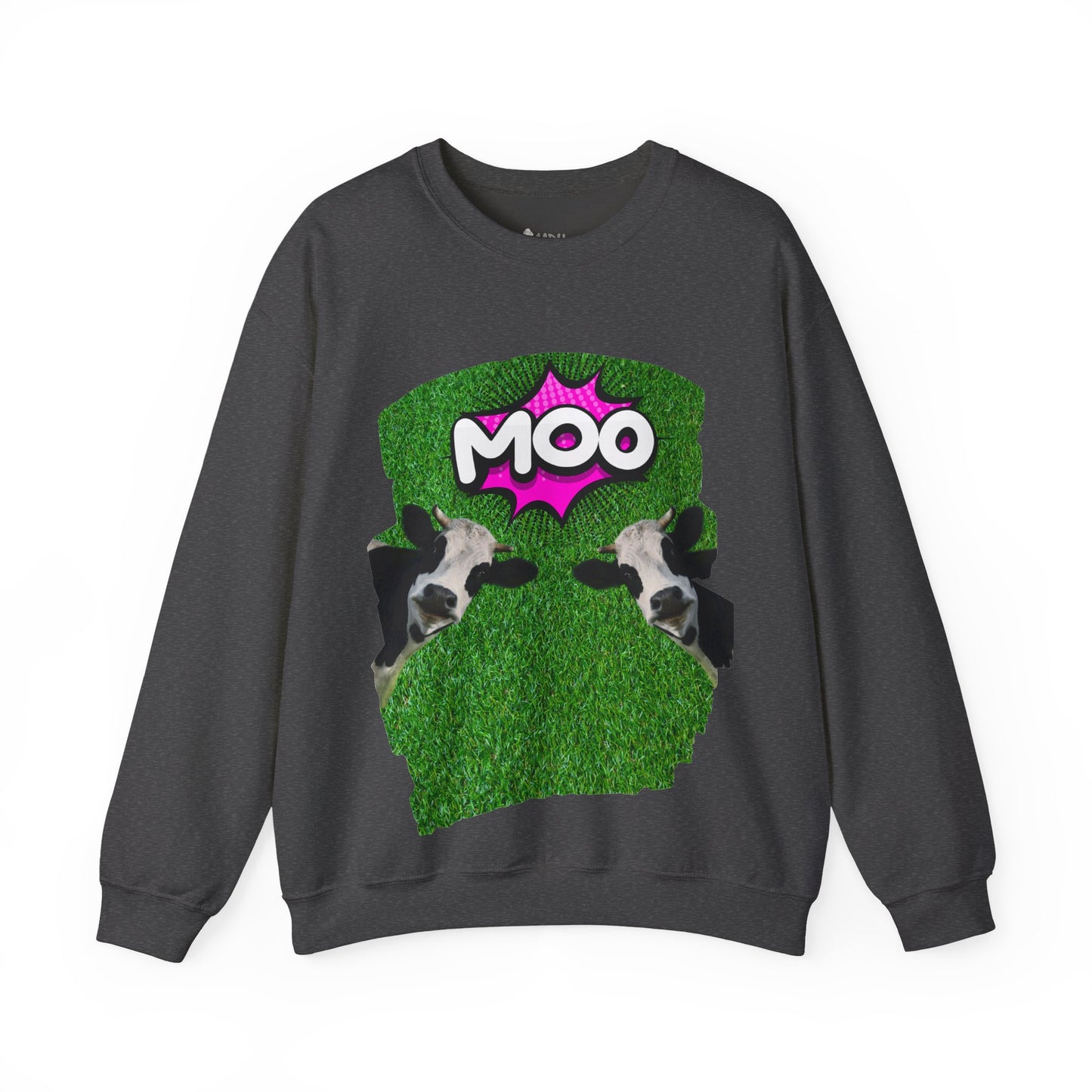 ✔️ AU/NZ Funny Cow Moo Sweatshirt - Unisex Heavy Blend Crewneck MOO