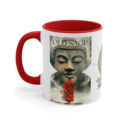 ✅ AU/NZ Colorful Buddha Accent Mug - Spiritual Coffee Cup, Meditation Gift, Mindfulness Tea Mug, Yoga Lover's Drinkware, Unique Home Decor