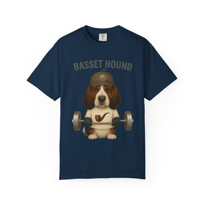 JABU GRIND - BASSET HOUND: A Fun, Dog-Loving Gym Tee for NZ & AU Humans JABU© • JustAboutBeingU®