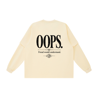 Freudian Slip Oops Graphic Layered Oversized T-Shirt
