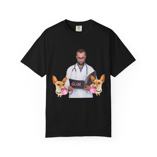 ✅ AU/NZ,Comfort Colours 1717-Funny Dog and Bubble Unisex T-Shirt - Perfect for Pet Lovers Bubbles!