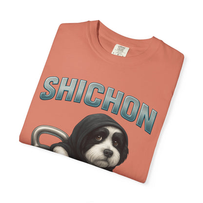 JABU GRIND - SHICHON: A Fun, Dog-Loving Gym Tee for NZ & AU Humans JABU© • JustAboutBeingU®