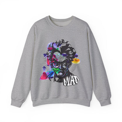 ✅ AU/NZ Mad Scientist Crewneck Sweatshirt – Unisex Heavy Blend™ with Colorful Lab Design MAD