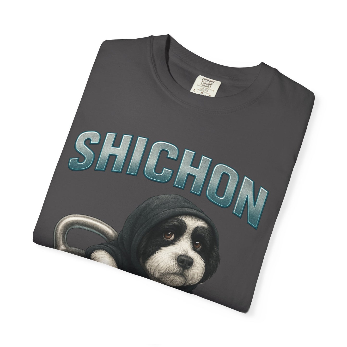 JABU GRIND - SHICHON: A Fun, Dog-Loving Gym Tee for NZ & AU Humans JABU© • JustAboutBeingU®