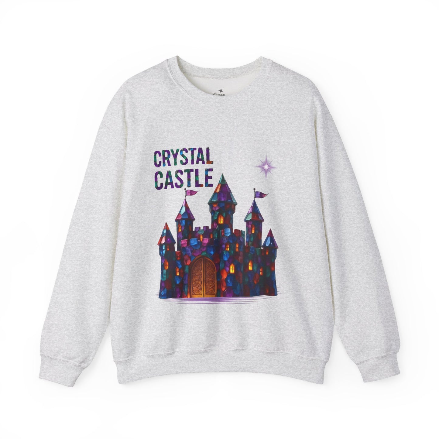 ✅ AU/NZ Magical Crystal Castle Crewneck Sweatshirt, Cozy Unisex Sweater, Crystal Themed Gift, Fun Layering Piece, Perfect for Fall & Winter