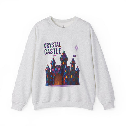 ✅ AU/NZ Magical Crystal Castle Crewneck Sweatshirt, Cozy Unisex Sweater, Crystal Themed Gift, Fun Layering Piece, Perfect for Fall & Winter
