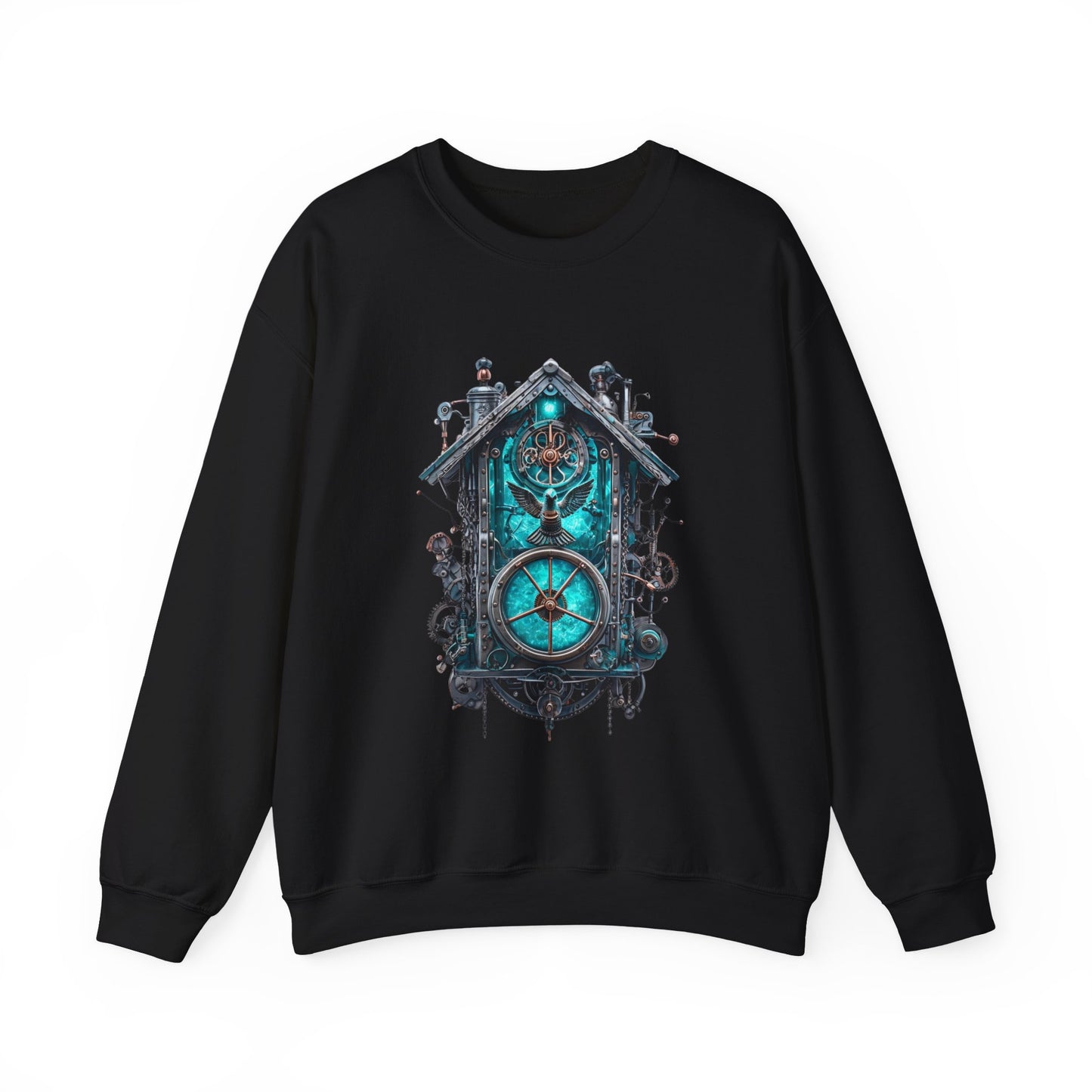 ✅ AU/NZ Mystical Clock Sweatshirt - Cozy Unisex Crewneck for Gift Giving, STEAM PUNK, CUCKOO CLOCK