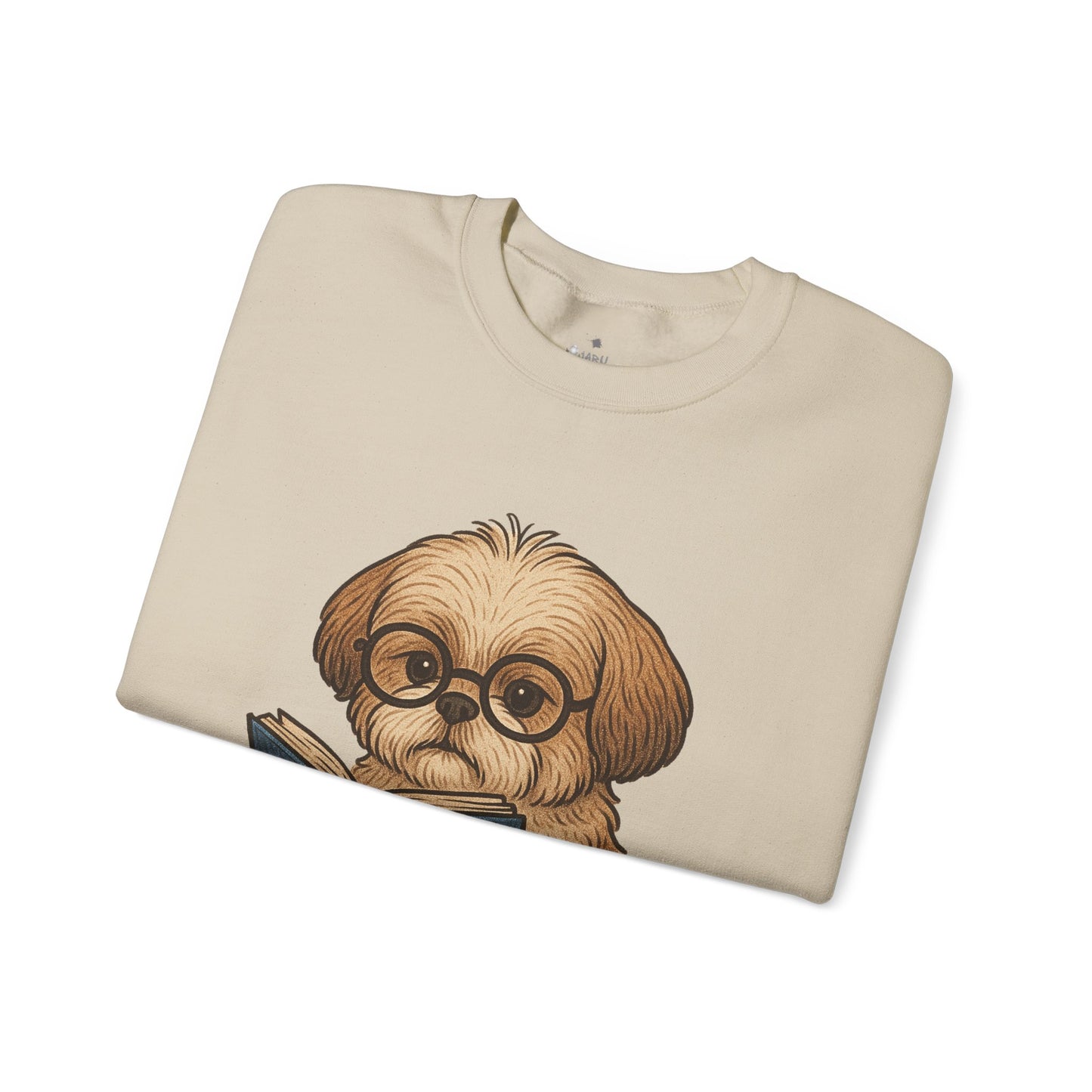 ✅ AU/NZ, Heads Or Tails, Cute Dog Reading Sweatshirt, Cozy Pup Crewneck, Animal Lover Gift, Dog Lover Apparel, Perfect for Book Lovers