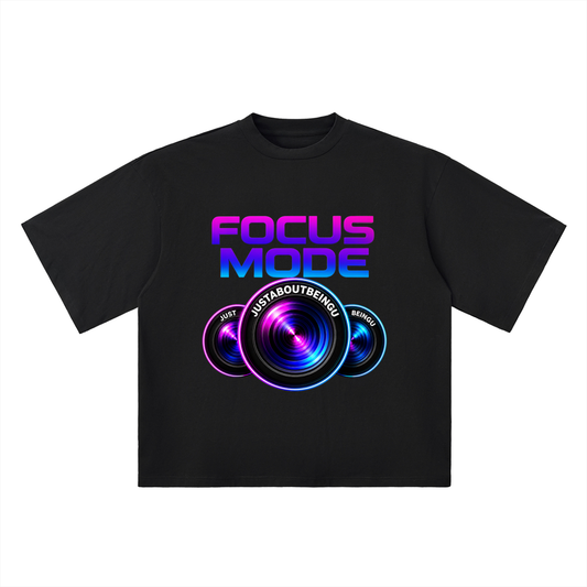 Focus Mode Camera Graphic Oversized Drop-Shoulder T-Shirt