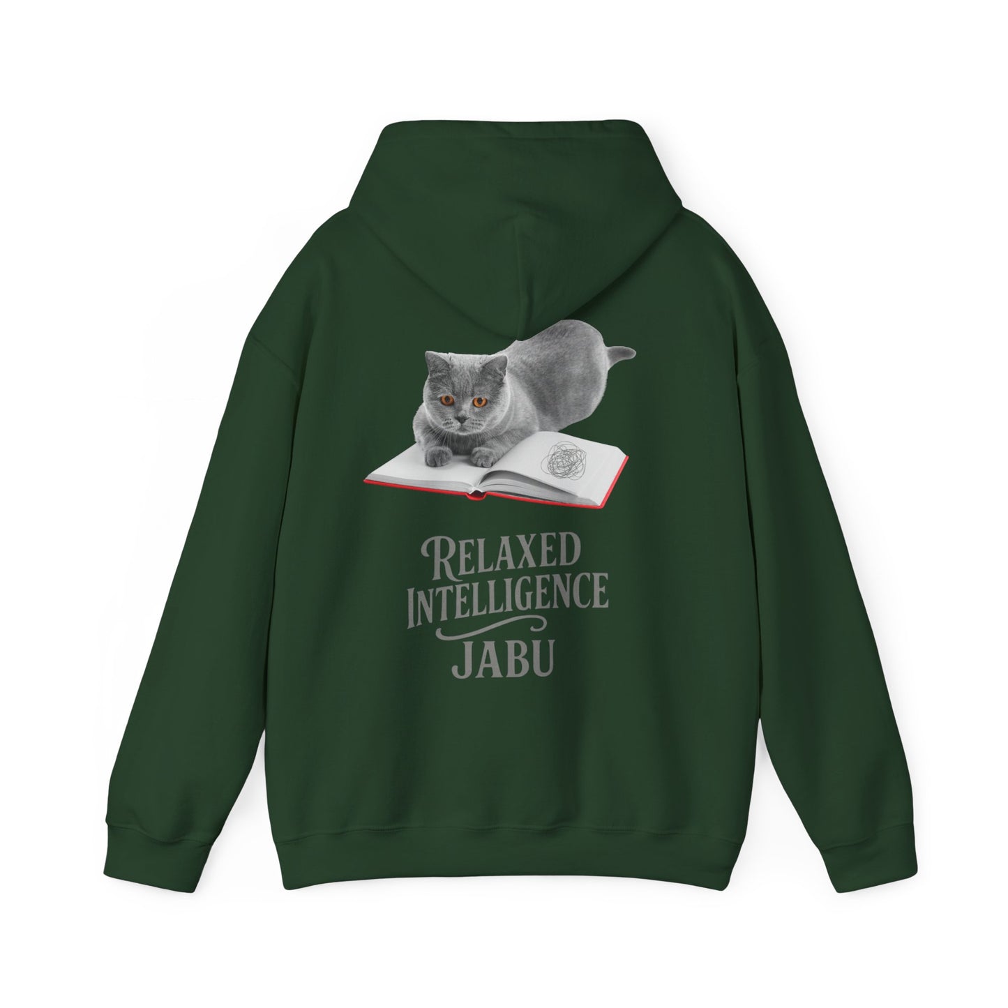 ✅ AU/NZ CATS RELAXED INTELLIGENCE ,Hoodie, Cozy Gift for Cat Lovers, Work from Home Apparel, Casual Wear, Relaxation, British Blue !!