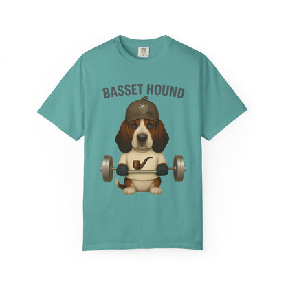 JABU GRIND - BASSET HOUND: A Fun, Dog-Loving Gym Tee for NZ & AU Humans JABU© • JustAboutBeingU®