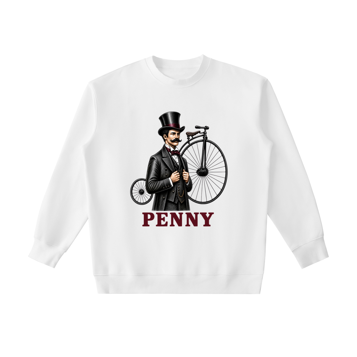Penny Comeback Vintage Bicycle Graphic Heavyweight Crewneck Sweatshirt