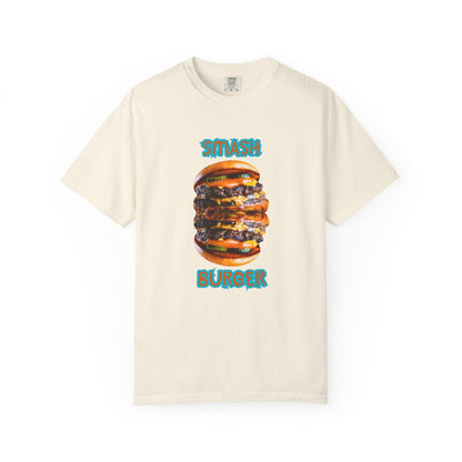 ✅ AU/NZ/Comfort Colours 1717, Smash Burger Unisex Garment-Dyed T-Shirt - Fun Foodie Graphic Tee- SMASHBURGER!