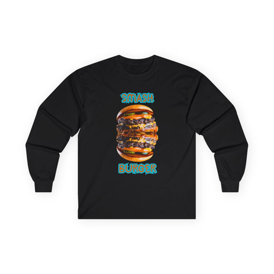 ✅ AU/NZ Smash Burger Long Sleeve Tee - Fun Foodie Apparel, Perfect for Food Lovers, Casual Wear, BBQs, and Gifts