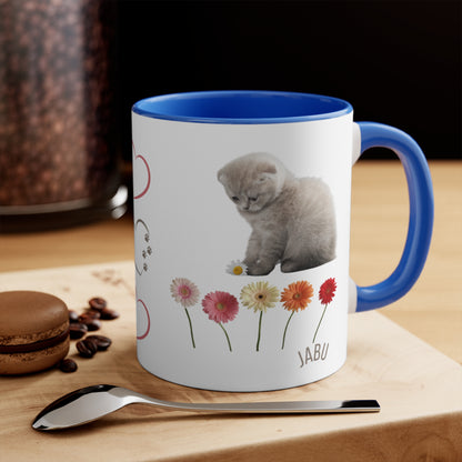 ✅ AU/NZ Cute Cat Mug, Adorable Floral Design, Coffee Mug for Cat Lovers, Gift for Birthdays or Special Occasions, Fun Mug, Pet Owner's Gift