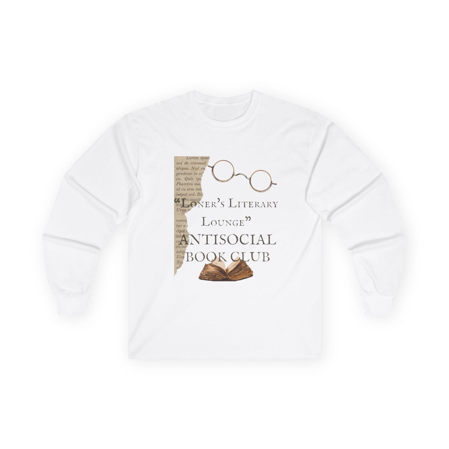 ✅ AU/NZ-Literary Antisocial Book Club Tee, Cozy Long Sleeve Shirt for Book Lovers, Perfect Gift for Readers, Literary Events, Home & Casual Wear