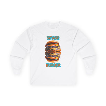 ✅ AU/NZ Smash Burger Long Sleeve Tee - Fun Foodie Apparel, Perfect for Food Lovers, Casual Wear, BBQs, and Gifts