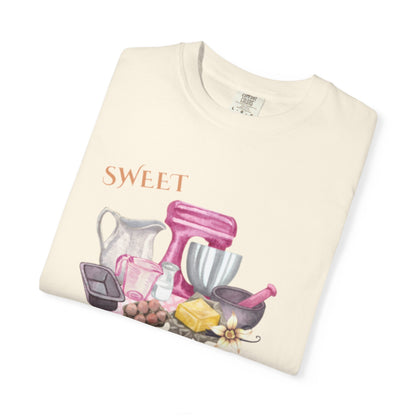 ✅ AU/NZ, Comfort Colours 1717, Sweet Treats Unisex Garment-Dyed T-shirt - Perfect for Bakers & Dessert Lovers-SWEET!