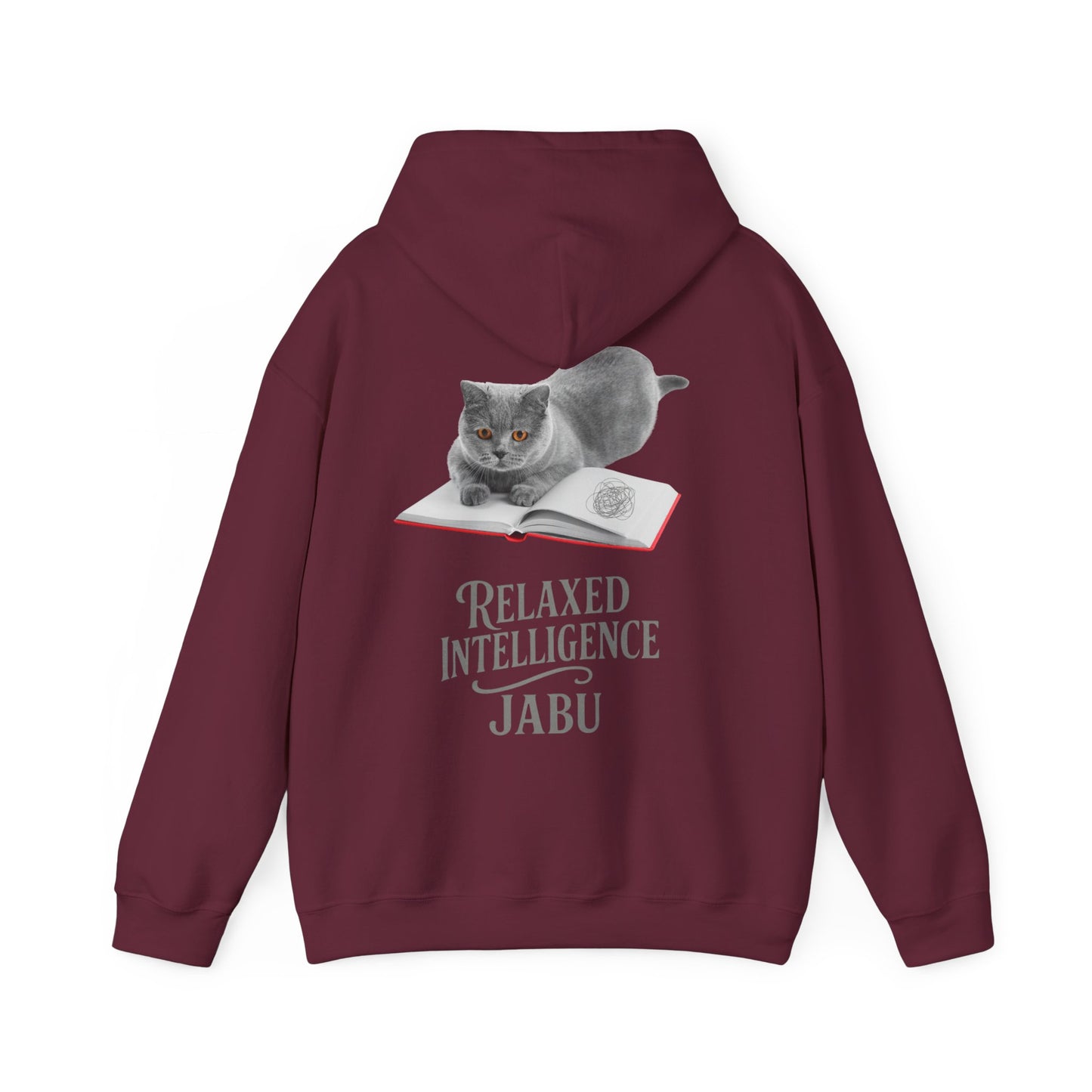 ✅ AU/NZ CATS RELAXED INTELLIGENCE ,Hoodie, Cozy Gift for Cat Lovers, Work from Home Apparel, Casual Wear, Relaxation, British Blue !!