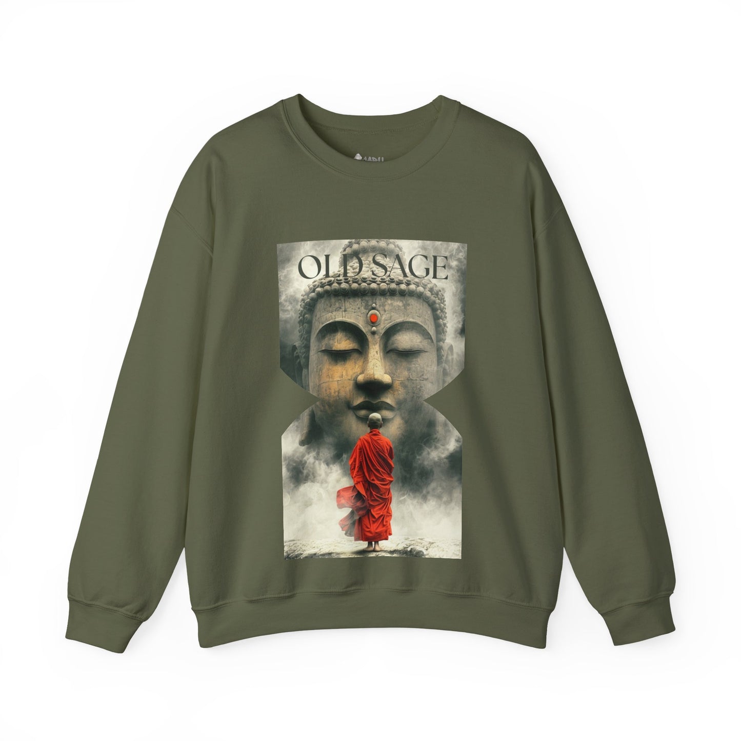 ✅ AU/NZ Spiritual Buddha Crewneck Sweatshirt - Unisex Heavy Blend™ SAGE