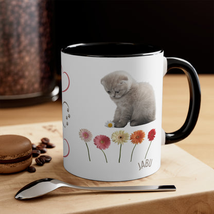 ✅ AU/NZ Cute Cat Mug, Adorable Floral Design, Coffee Mug for Cat Lovers, Gift for Birthdays or Special Occasions, Fun Mug, Pet Owner's Gift