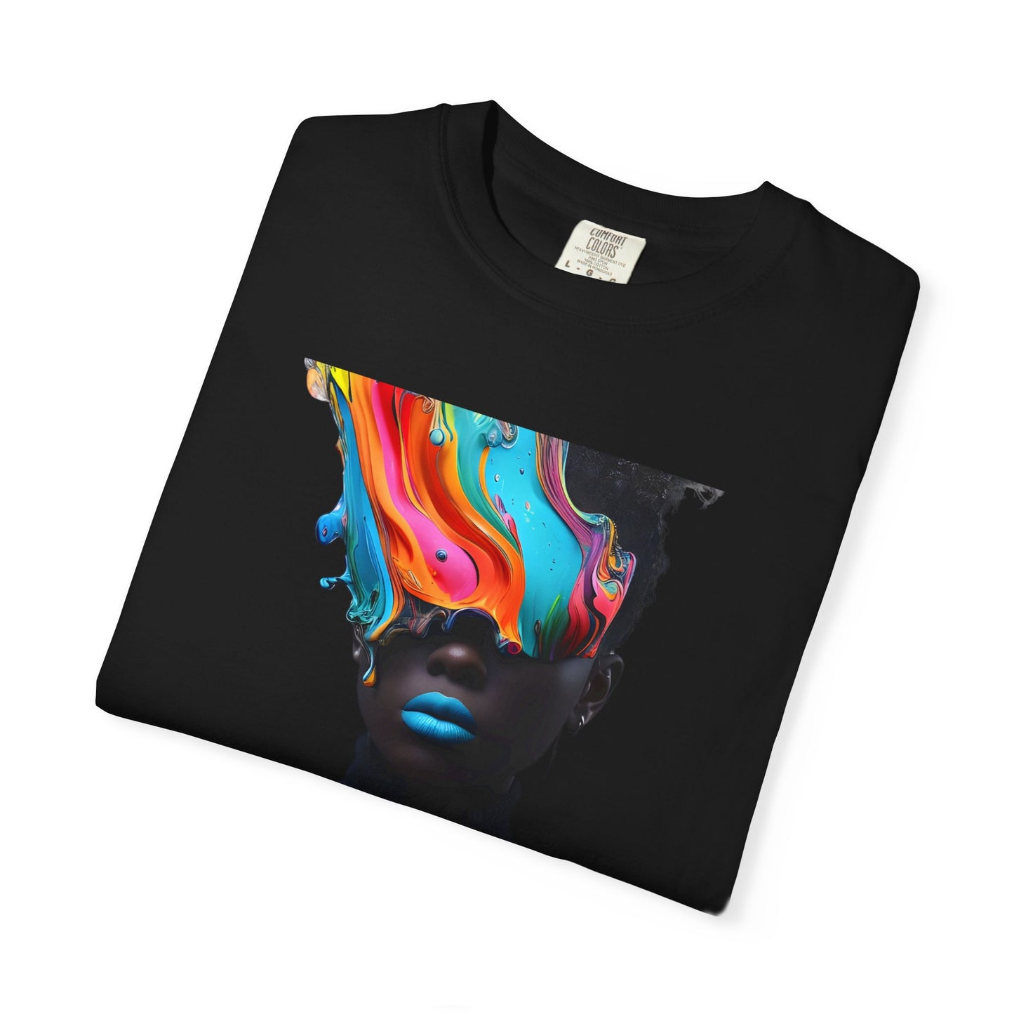 ✅ AU/NZ/Comfort Colours 1717, Fluid Vision Unisex Garment-Dyed T-Shirt - Vibrant Art Tee for Creative Souls-Fluid Vision, Fluid Model