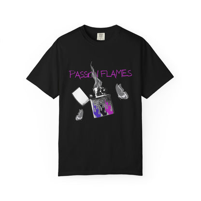 ✅ AU/NZ/Comfort Colours 1717, Passion Flames Unisex Garment-Dyed T-Shirt - Trendy Smoke Graphic Tee-PASSION FLAMES!