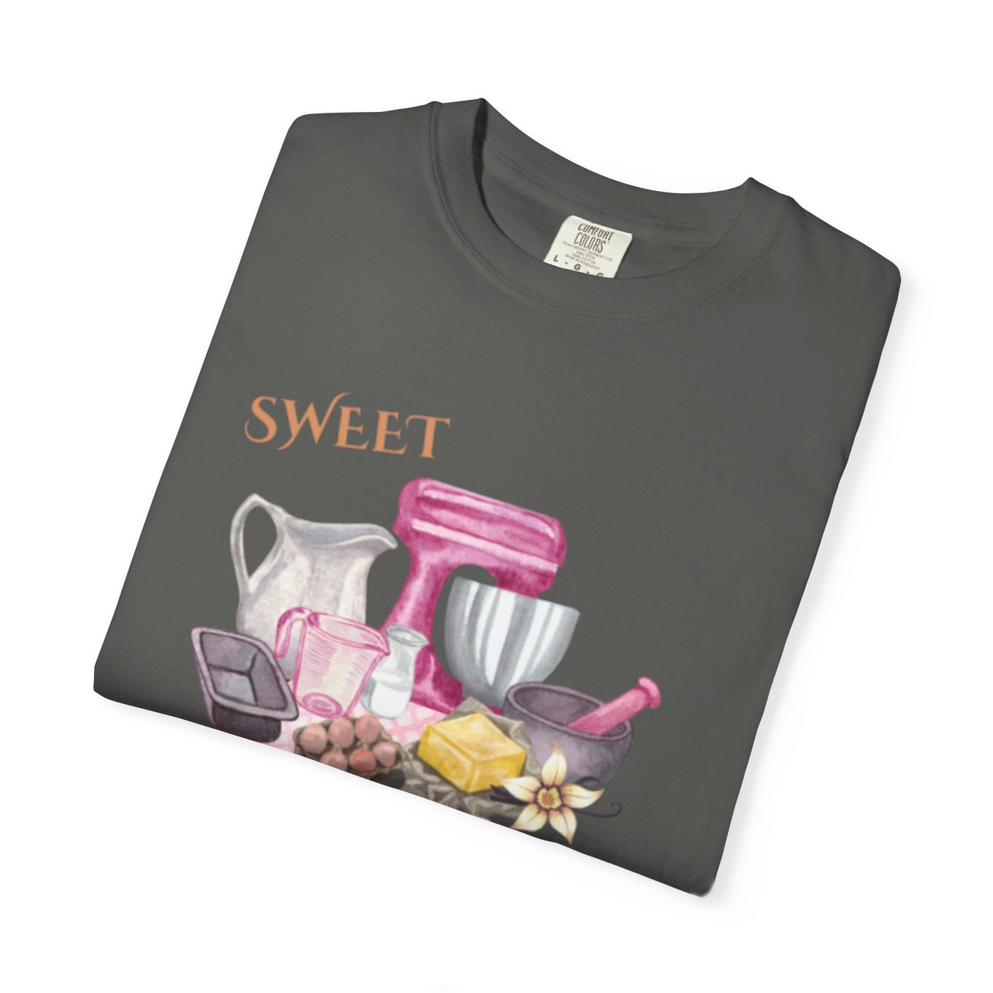 ✅ AU/NZ, Comfort Colours 1717, Sweet Treats Unisex Garment-Dyed T-shirt - Perfect for Bakers & Dessert Lovers-SWEET!