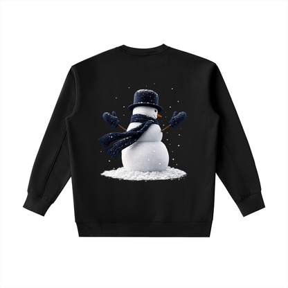 Fashion Season Snowman Graphic Heavyweight Crewneck Sweatshirt