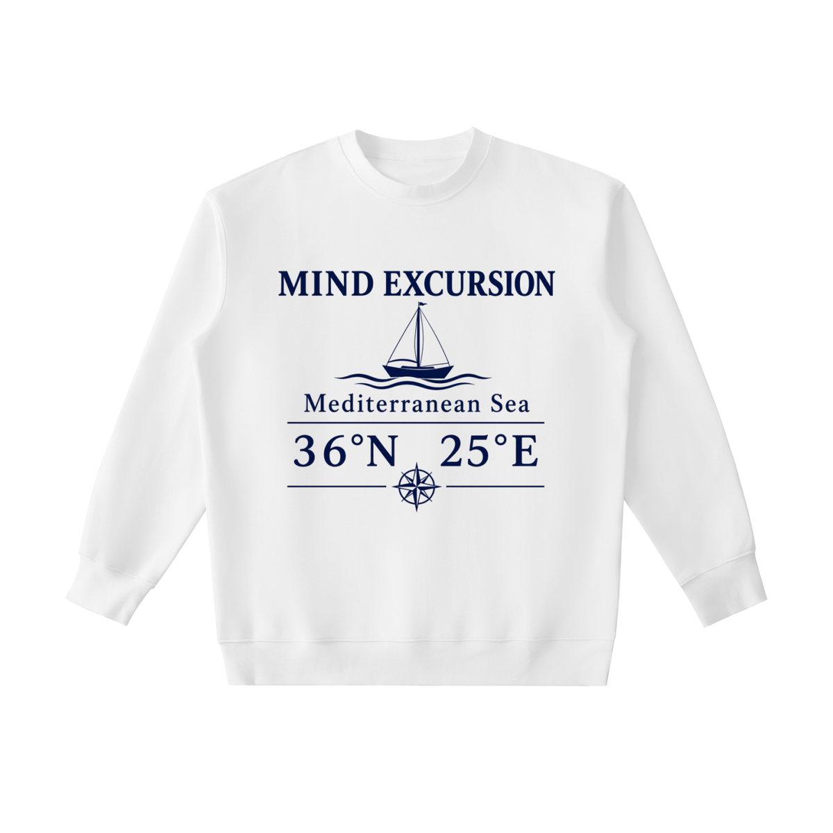 Mind Excursion Sailing Graphic Heavyweight Crewneck Sweatshirt