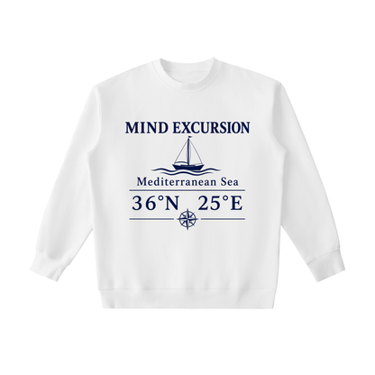 Mind Excursion Sailing Graphic Heavyweight Crewneck Sweatshirt