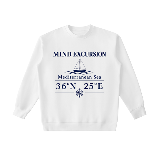 Mind Excursion Sailing Graphic Heavyweight Crewneck Sweatshirt
