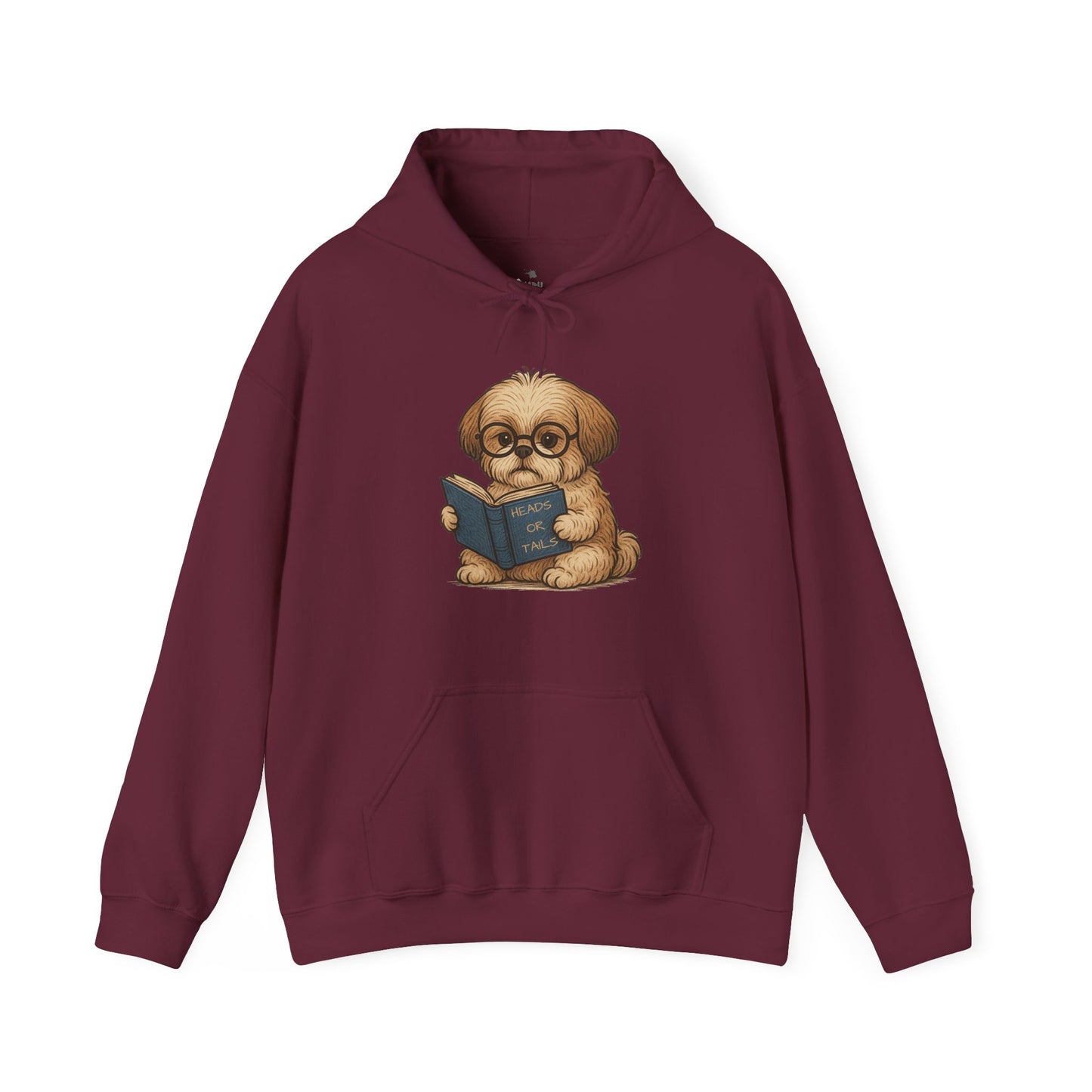 ✅ AU/NZ Cute Reading Puppy Hoodie, Cozy Pet Lover Sweatshirt, Gift for Dog Owners, Studying at Home Wear, Adorable Animal Sweatshirt