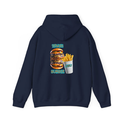 ✅ AU/NZ Smash Burger Unisex Hoodie with Fun Food Graphics